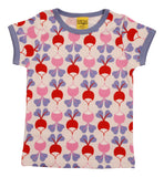 Short Sleeve Top | Big Radish - Sheer Pink