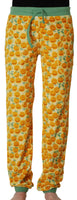All Over Printed Velour Pants | Oranges - Yellow, Jadesheen ribb
