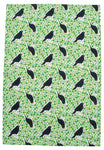 Kitchen Towel | Black Bird - Green