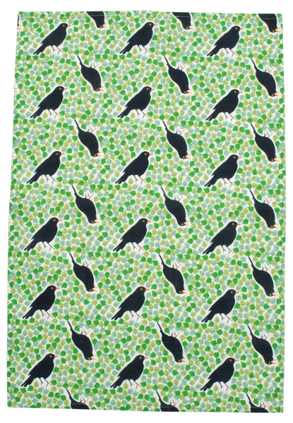 Kitchen Towel | Black Bird - Green