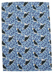 Kitchen Towel | Black Bird - Blue