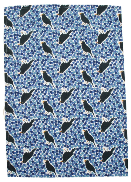Kitchen Towel | Black Bird - Blue