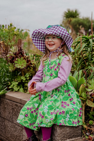 Sleeveless Dress with Gathered Skirt | Dewberry - Green