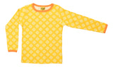 Long Sleeve Top | Clover – Dandelion Yellow. Blazing Orange Taping