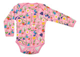 Long Sleeve Body | Happy Flower. Lilac Chiffon Taping
