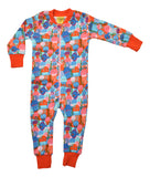 Zip Suit | Jellyfish - Red/ Blue