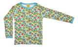 Long Sleeve Top | Jumbled Radish- Blue