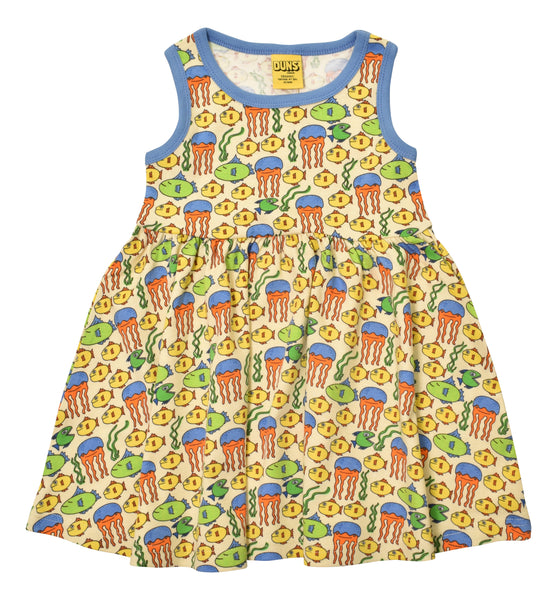 Sleeveless Dress with Gathered Skirt