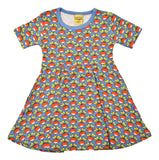 Short Sleeve Skater Dress | Radish – Marina Blue. Marina Blue Taping