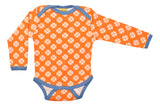 Long Sleeve Body | Clover – Vibrant Orange. Marina Blue Taping