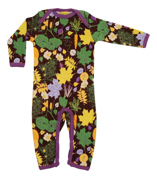 Lap Neck Suit | Fall Flowers - Brown, Amethyst Orchid taping