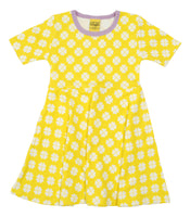 Short Sleeve Skater Dress | Clover - Yellow
