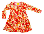 Long Sleeve Skater Dress | Rosehip ,Sachet Pink Taping