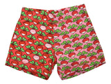Short Pants | Mixed Print. Multi Radish Rouge Red/ Radish Lilac Chiffon