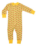 Zip Suit | Radish – Sunshine Pale Yellow. Dandelion Yellow Ribb