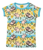 Short Sleeve Top | Beach Pig. River Blue Taping
