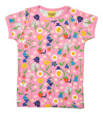 Short Sleeve Top | Happy Flower - Lilac Chiffon.  Lilac Chiffon Taping