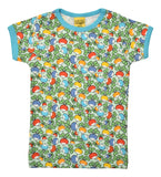 Short Sleeve Top | Jumbled Radish- Blue