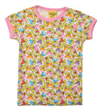 Short Sleeve Top |  Jumbled Radish- Pink