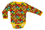Long Sleeve Body | Harlequin Veggies ,Dandelion Yellow Taping