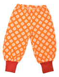 Baggy Pants | Contrast Back Pockets. Clover Vibrant Orange. Poppy Red Ribb