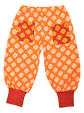 Baggy Pants | Contrast Back Pockets. Clover Vibrant Orange. Poppy Red Ribb