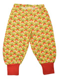 Baggy Pants | Contrast Back Pockets. Radish Sunshine. Poppy Red Ribb