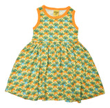 Sleeveless Dress with Gathered Skirt | Multi Radish - Yellow
