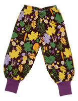 Baggy Pants | Fall Flowers- Brown, Amethyst Orchid ribb
