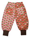 Baggy Pants | Mixed Print. Radish Lilac/ Multi Radish Rouge Red. Dark Brown Taping