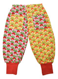 Baggy Pants | Mixed Print. Radish Sunshine/ Radish Prism Pink. Poppy Red Ribb