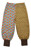 Baggy Pants | Mixed Print. Radish Marina/ Mini Radish Dark Brown. Dark Brown Ribb