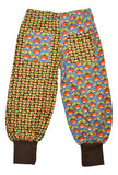 Baggy Pants | Mixed Print. Radish Marina/ Mini Radish Dark Brown. Dark Brown Ribb
