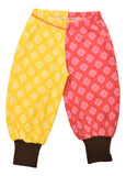 Baggy Pants | Mixed Print. Clover Yellow/ Clover Rouge Red. Dark Brown Ribb.