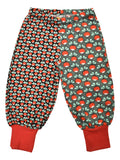 Baggy Pants | Mixed Print. Mini Radish Black/ Radish Bistro. Poppy Red Ribb