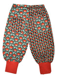 Baggy Pants | Mixed Print. Mini Radish Black/ Radish Bistro. Poppy Red Ribb