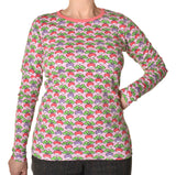 Long Sleeve Top | Multi Radish – Pink. Camelia Rose Pink Taping