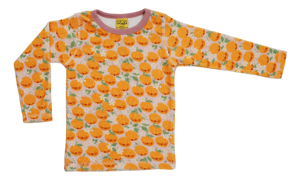 All Over Printed Velour Top | Oranges - Pink, Lilas taping