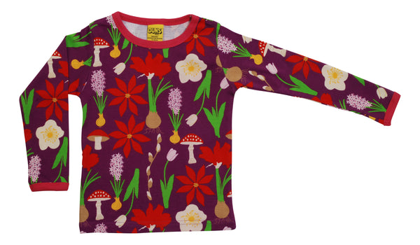 Long Sleeve Top | Winter Flowers