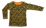 All Over Printed Velour Top | Bats- Apricot
