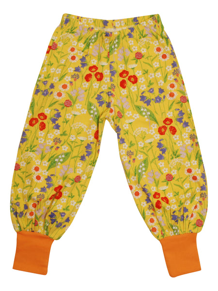 Baggy Pants | Midsummer Flower – Snapdragon Yellow. Blazing Orange Ribb