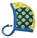 Babycap / Bonnet | Mixed Print. Clover Sulphur Spring Green/ Clover Bistro.Directoire Blue Taping