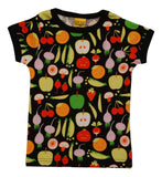 Short Sleeve Top | Harvest - Black. Black Taping