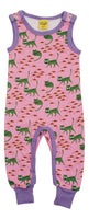 Dungaree | Cat- Pink, Bougainvillea Purple Ribb & Taping