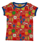Short Sleeve Top | Harvest - Pink Carnation. French Blue Taping