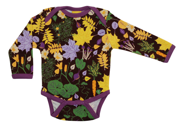 Long Sleeve Body | Fall Flowers - Brown, Amethyst Orchid Taping