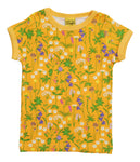 Short Sleeve Top | Wild Flowers - Orange