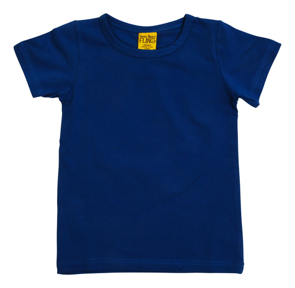 Solid | Short Sleeve Top | More Than a Fling - Snorkel Blue