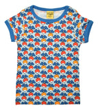 Short Sleeve Top | Multi Radish - Blue