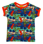 Short Sleeve Top | Seahorses, Golden Poppy Taping